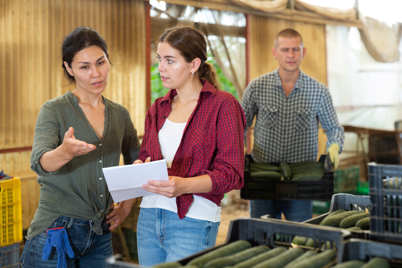 Young farmer conducting a self-assessment with the help of a Registered Trainer