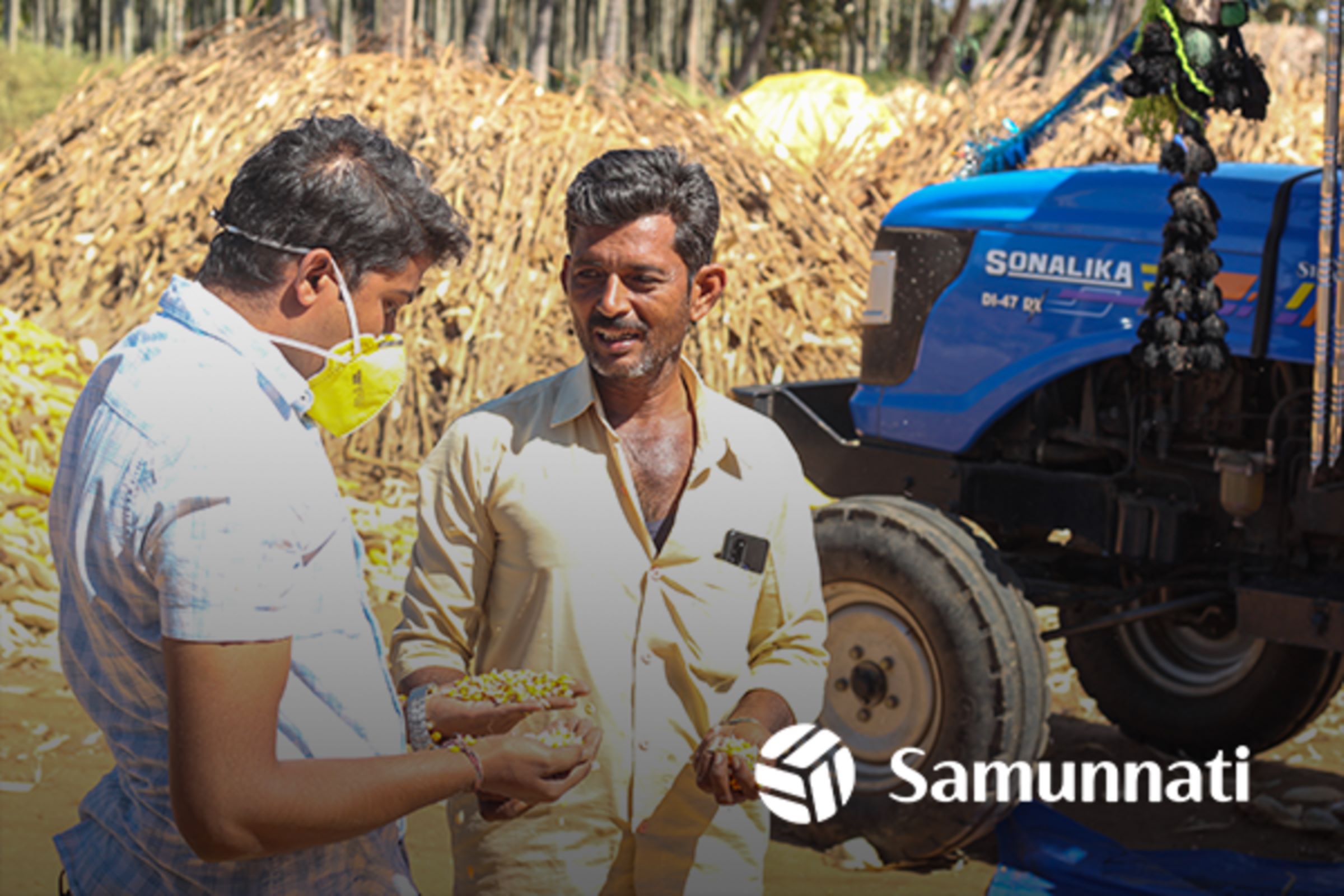 Image of Samunnati workers and the company logo