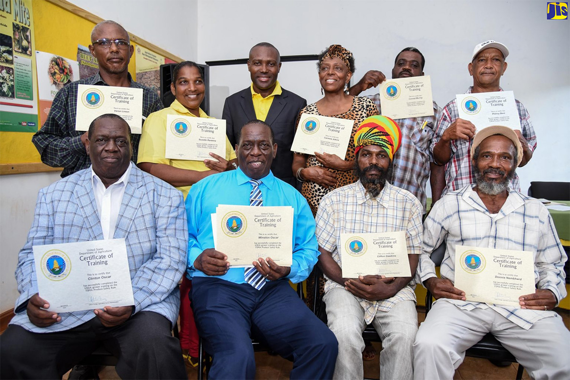 Image of participants holding certificates of completion following a workshop