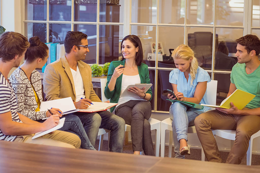 Image of technical experts conducting focus group meeting