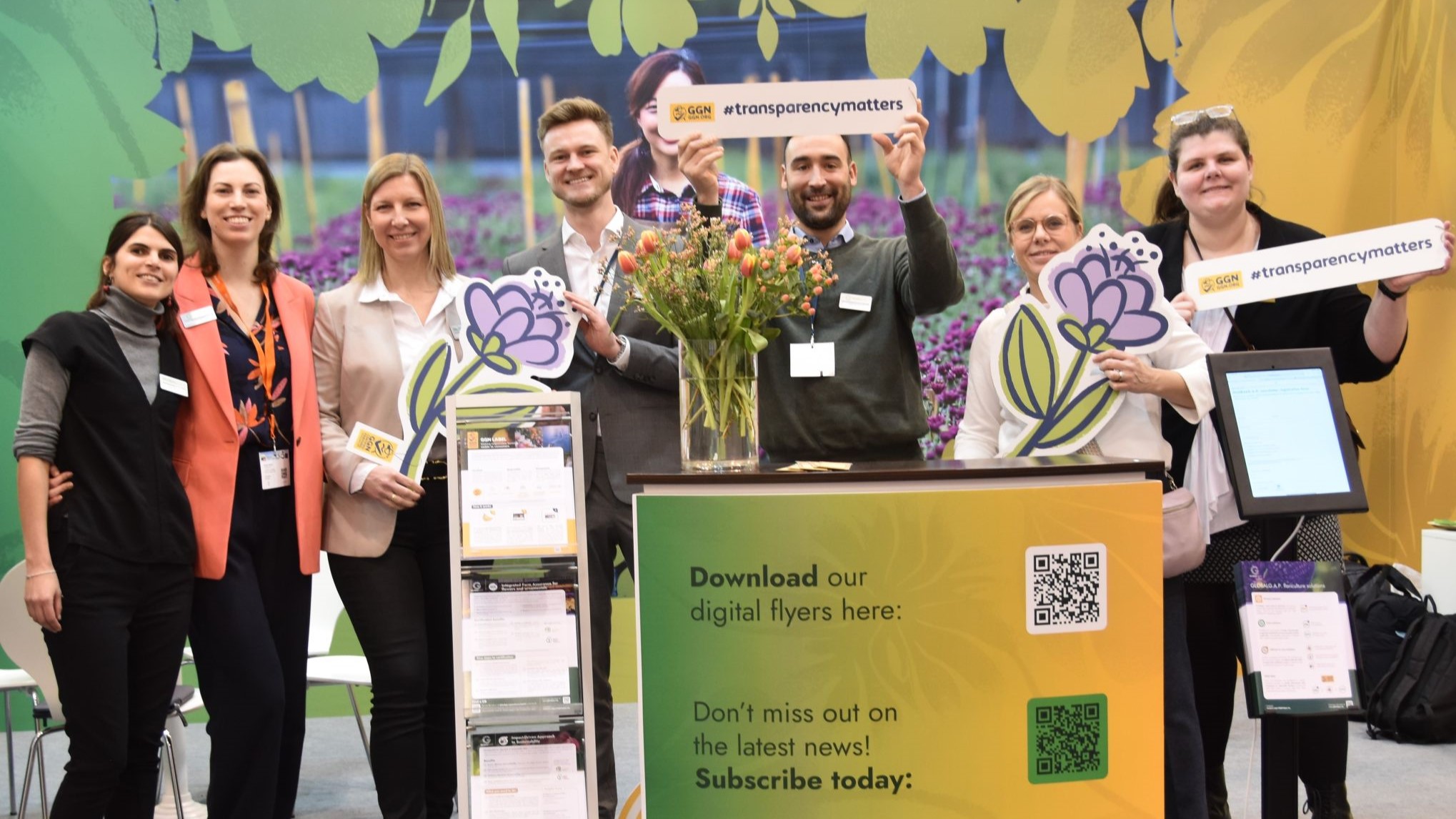 GLOBALG.A.P. team members at the booth at 2025 IPM in Essen.